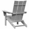 Összecsukható adirondack szék világosszürke 80,5 x 74,5 x 92 cm