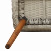 Kerti szék 2 pcs világosszürke 62.5 x 55 x 82 cm polirattan