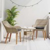 Kerti szék 2 pcs világosszürke 62.5 x 55 x 82 cm polirattan