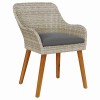 Kerti szék 2 pcs világosszürke 62.5 x 55 x 82 cm polirattan