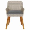 Kerti szék 2 pcs világosszürke 62.5 x 55 x 82 cm polirattan