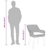 Kerti szék 2 pcs világosszürke 62.5 x 55 x 82 cm polirattan