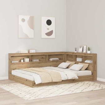 Tároló fejtámla polcokkal artisan tölgy 160 cm faanyag