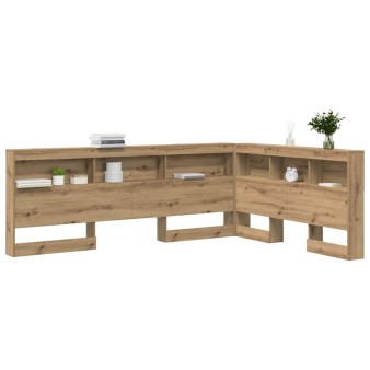 Tároló fejtámla polcokkal artisan tölgy 160 cm faanyag