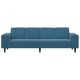 Kanapé szett kék bársony