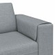 Kanapé szett 3 pcs világosszürke szövet Kanapé szett 3 pcs világosszürke szövet