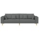 Szövet kanapé párnával sötétszürke 208 cm szövet