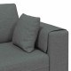 Szövet kanapé párnával 3 pcs sötétszürke 208 cm szövet