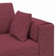 Szövet kanapé párnával 3 pcs bordó 208 cm szövet Szövet kanapé párnával 3 pcs bordó 208 cm szövet
