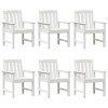 Kerti szék 6 pcs fehér 65.5 x 59 x 88 cm polietilén