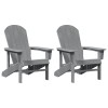 Kerti szék 2 pcs világosszürke 82 x 74 x 92 cm polietilén