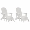 Kerti szék 2 pcs fehér 83 x 74 x 92 cm polietilén