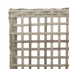 Kerti szék 2 pcs világosszürke 55 x 53 x 85 cm polirattan
