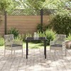 Kerti szék 2 pcs világosszürke 55 x 53 x 85 cm polirattan