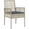 Kerti szék 2 pcs világosszürke 55 x 53 x 85 cm polirattan