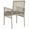Kerti szék 2 pcs világosszürke 55 x 53 x 85 cm polirattan