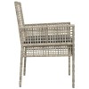 Kerti szék 2 pcs világosszürke 55 x 53 x 85 cm polirattan