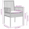 Kerti szék 2 pcs világosszürke 55 x 53 x 85 cm polirattan