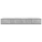 Ágyfiókok fiókkal beton szürke 120 x 36,5 x 16,5 cm faanyag