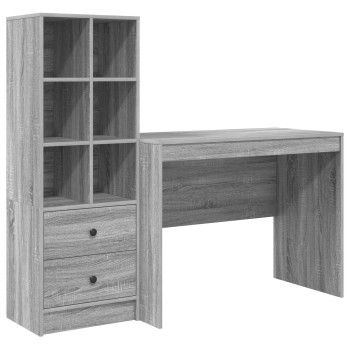 Asztal fiókkal 2 pcs szürke sonoma