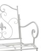 Kerti pad antik fehér 104 x 54 x 93 cm acél