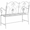 Kerti pad antik fehér 104 x 54 x 93 cm acél