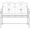Kerti pad antik fehér 104 x 54 x 93 cm acél