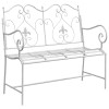 Kerti pad antik fehér 104 x 54 x 93 cm acél
