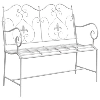 Kerti pad antik fehér 104 x 54 x 93 cm acél