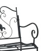 Kerti pad fekete 104 x 54 x 93 cm acél