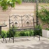 Kerti pad fekete 104 x 54 x 93 cm acél