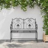 Kerti pad fekete 104 x 54 x 93 cm acél