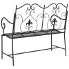 Kerti pad fekete 104 x 54 x 93 cm acél