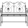 Kerti pad fekete 104 x 54 x 93 cm acél