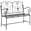 Kerti pad fekete 104 x 54 x 93 cm acél