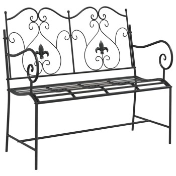 Kerti pad fekete 104 x 54 x 93 cm acél