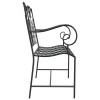 Kerti pad fekete 104 x 54 x 93 cm acél