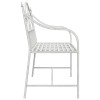 Kerti pad antik fehér 104 x 52,5 x 89 cm acél