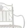 Kerti pad antik fehér 103,5 x 59 x 89 cm acél