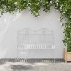 Kerti pad antik fehér 103,5 x 59 x 89 cm acél