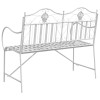 Kerti pad antik fehér 103,5 x 59 x 89 cm acél