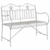 Kerti pad antik fehér 103,5 x 59 x 89 cm acél