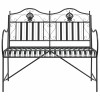 Kerti pad fekete 103,5 x 59 x 89 cm acél