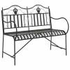 Kerti pad fekete 103,5 x 59 x 89 cm acél