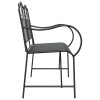 Kerti pad fekete 103,5 x 59 x 89 cm acél