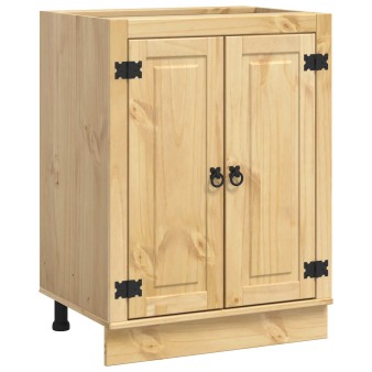 Cabinet ajtóval ski mézes barna 60 x 46 x 81,5 cm tömör fenyőfa