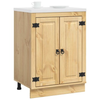 Cabinet ajtóval ski mézes barna 60 x 46 x 81,5 cm tömör fenyőfa