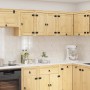 Cabinet ski mézes barna 40 x 32 x 60 cm tömör fenyőfa