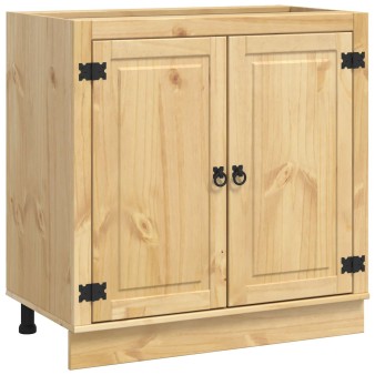 Cabinet ajtóval ski mézes barna 80 x 46 x 81,5 cm tömör fenyőfa