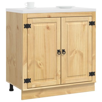 Cabinet ajtóval ski mézes barna 80 x 46 x 81,5 cm tömör fenyőfa